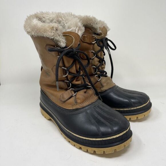 Sorel Men's Buffalo Kaufman Insulated Wool Lined Snow Duck Boots Size 8 - Picture 1 of 10